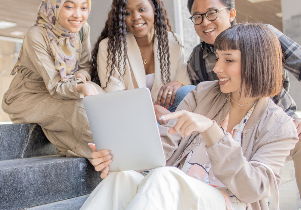 group of gen z office workers